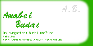 amabel budai business card